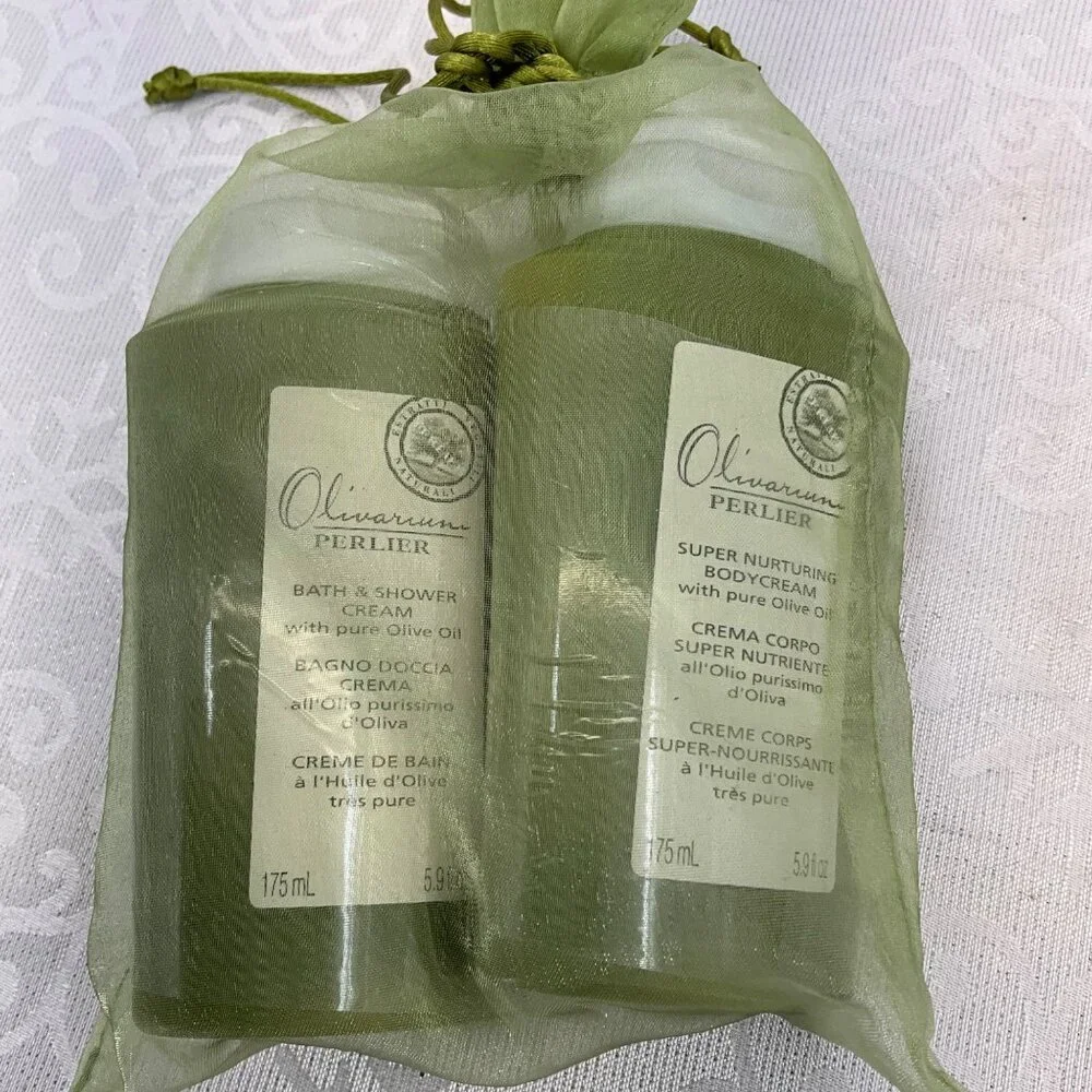 Perlier Olivarium Pure Olive Oil Bath & Shower Cream And Body Cream Set 175ml Ea
